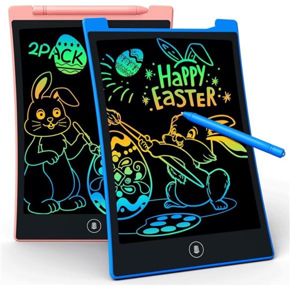 Kids Toys 2 Pack LCD Writing Tablet, Colorful Toddler Drawing Pad Doodle Board